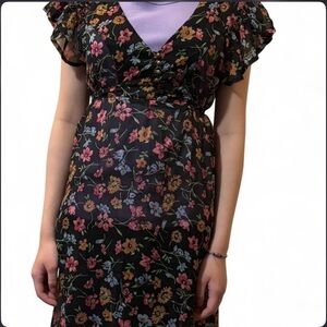 Orsay Floral Print Black Blouse